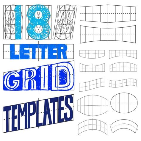 43 Procreate Letter Grid Templates Grid Brushes Lettering Etsy