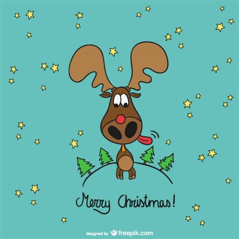 All animated merry christmas pictures are absolutely free and can be linked directly, downloaded or shared via ecard. Free Vector | Merry christmas moose cartoon