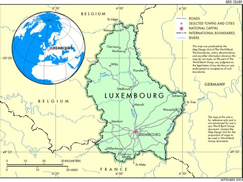 Luxemburgo Mapas GeogrÁficos De Luxemburgo