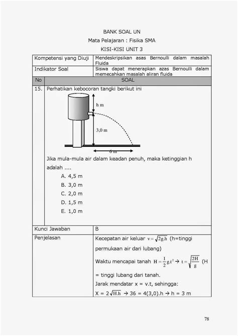 Contoh Soal Fluida Statis Dan Dinamis Lembar Edu