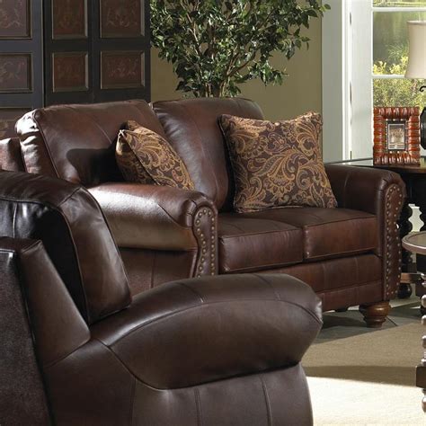 Best Home Furnishings Noble L64lu Traditional Leather Loveseat With