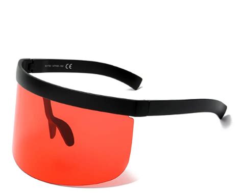 visor mask shield mirror oversized sunglasses beach sunscreen etsy