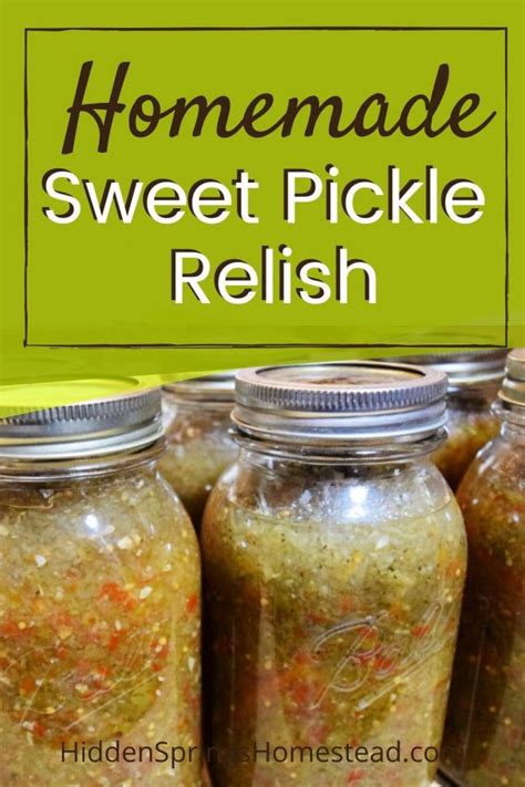 Sweet Pickle Relish Recipe For Canning