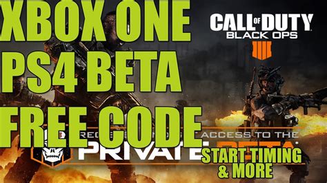 Black Ops 4 Beta Countdown Free Call Of Duty Beta Codes Start Time For