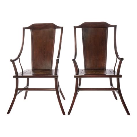 Antique Chinese Rosewood Arm Chairs Pair Chairish