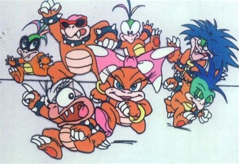 Supper Mario Broth Concept Art Of The Koopa Kids From The Adventures