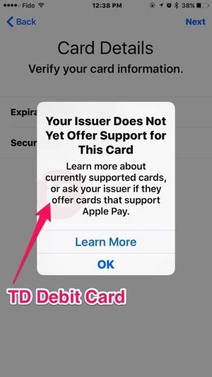 Find an account that meets your needs, your budget and has the perks. Adding a TD VISA to Apple Pay Now Gives a New Error ...