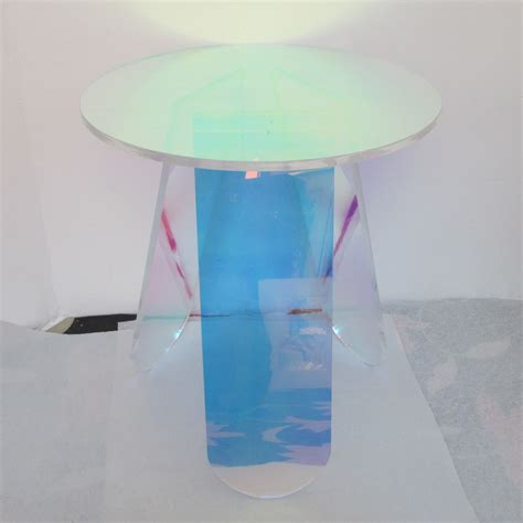 Iridescent Acrylic Side Table