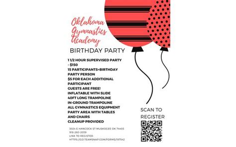 Gymnastics Birthday Parties By Oklahoma Gymnastics Academy In