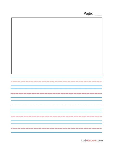 Free Blue And Red Lined Paper For Handwriting Worksheet Check More At