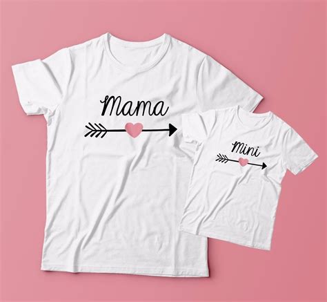 Mommy And Me Matching Shirt Set T Shirts Mama And Mini Arrows And Hearts