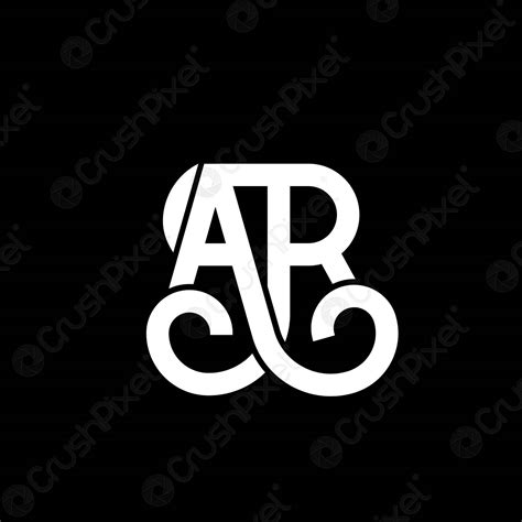 Ar Letter Logo Design Auf Schwarzem Hintergrund Ar Creative Initials