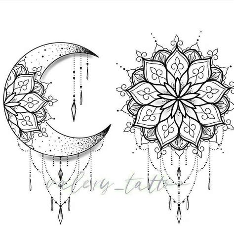 Mandala Tattoo Design Dotwork Tattoo Mandala Moon Tattoo Designs
