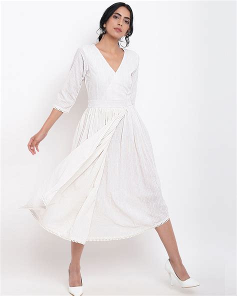 White Cotton Dress For Women White Dress Women Cotton Dress With Pockets Casual Dress Wikwind