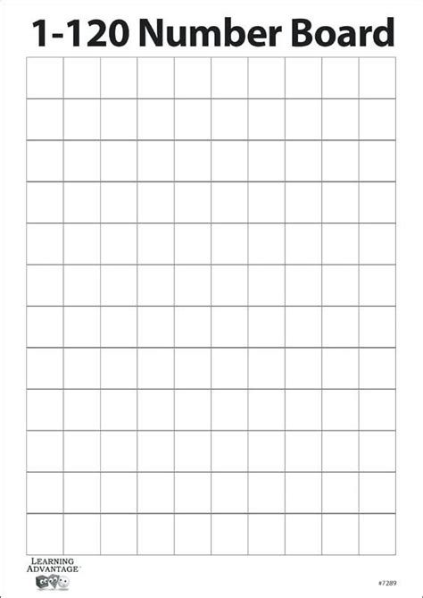Blank 120 Chart Printable Free Printable Templates