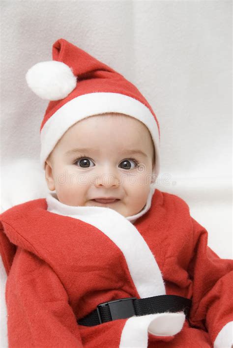 Baby With Santa Hat Stock Photo Image Of Greeting Peace 2118230