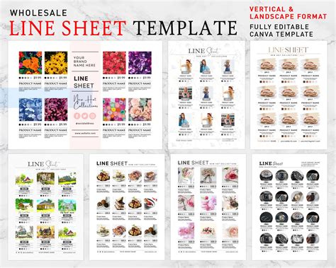Line Sheet Template Wholesale Bundle Price List Template Etsy In 2022