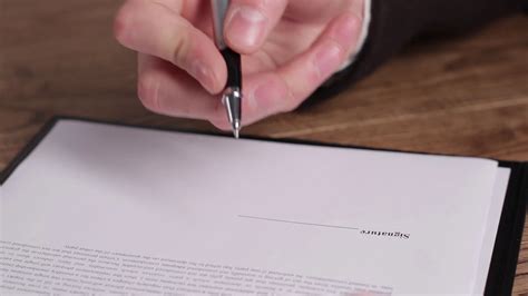 Male Hand Signing Document Hand With Pen Stock Footage Sbv 312758298