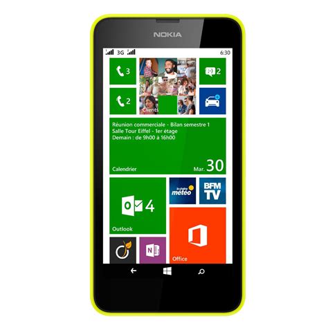 Nokia Lumia 630 Dual Sim Jaune Mobile And Smartphone Nokia Sur