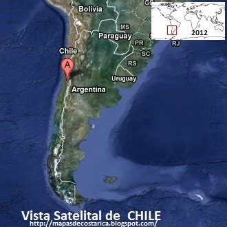 Google maps kills its flat earth. Foto Satelital Chile Mapa