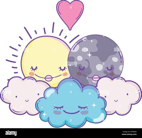 Moon And Sun Cartoons Stock Vector Image And Art Alamy