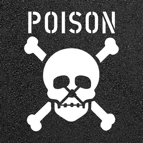 Poison Graphic Safety Stencil Stop