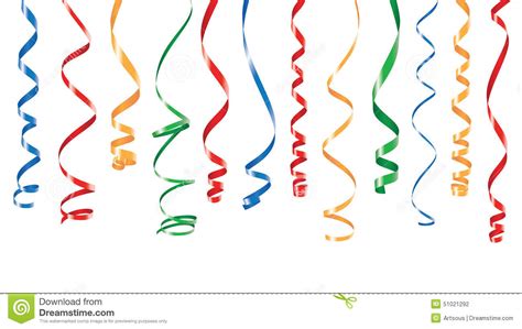 Color Party Ribbons Banner Stock Vector Illustration Of Isolated