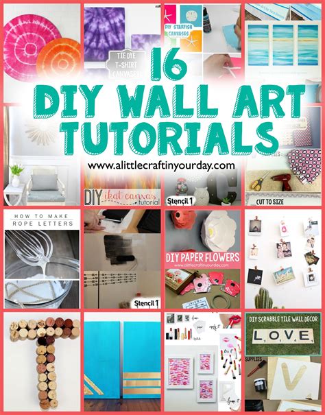 16 Diy Wall Art Tutorials A Little Craft In Your Day