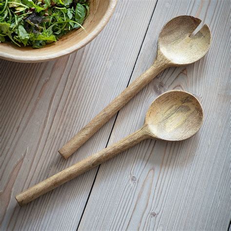 Premium Salad Serving Spoons Set | Made of Mango Wood