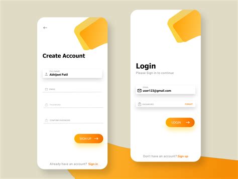 Login Page Ui Design For Android By Abhi Patil On Dribbble