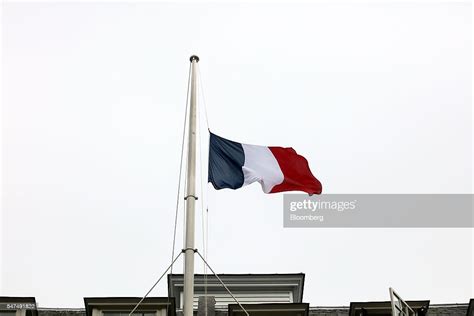The Tricolor The French National Flag Flies At Half Mast Above 10