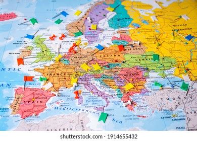 High Detailed Political Map Europe Foto Stock Shutterstock