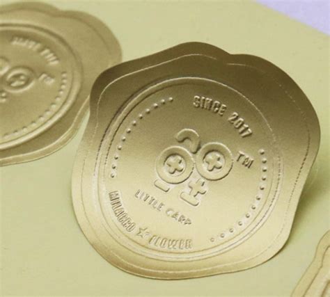 Custom Made Embossed Gold Stickerslabels Embossing Seal Etsy