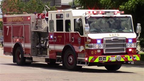 San Antonio Fire Dept Engine Responding Youtube