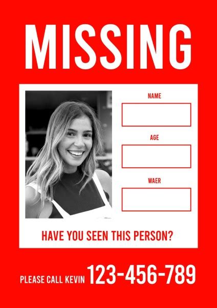 Missing Person Poster Generator