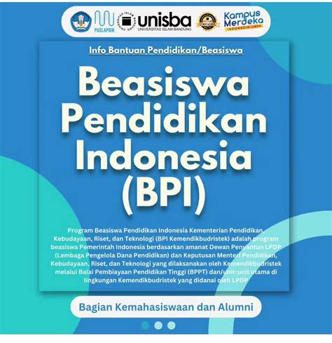 Pendaftaran Beasiswa Pendidikan Indonesia BPI Oleh Kemendikbudristek Juni GO