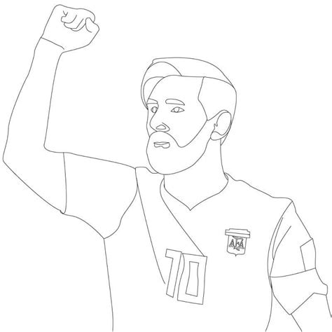 Coloriage Lionel Messi à Imprimer Sur Coloriageenfantcom