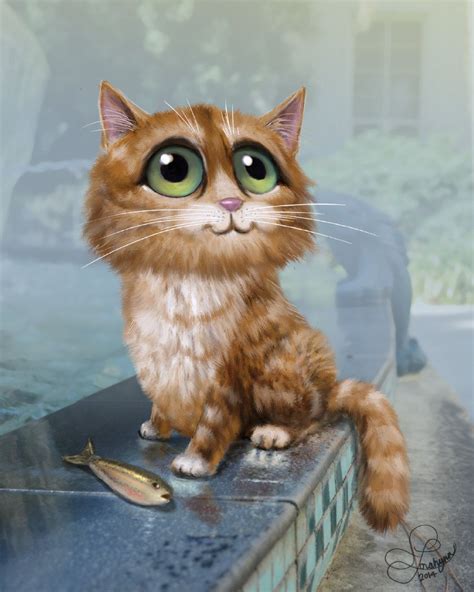 Épinglé Par Pam Waterton Sur Big Eyed Cats Illustration De Chat Chat