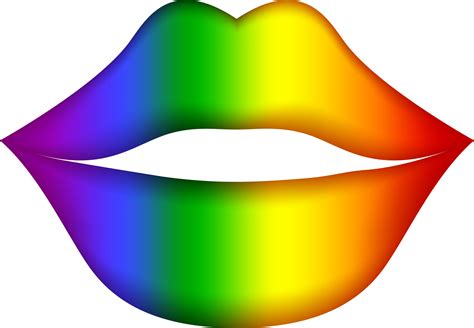 A Rainbow Colored Lips 29369674 Png