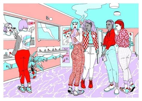 Laura Callaghan Illustration Illustrating Badass Girls 80s Style