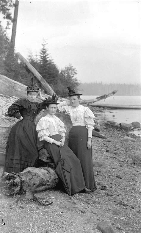 Three Women Posing In Stanley Park Near Brockton Point Vancouver
