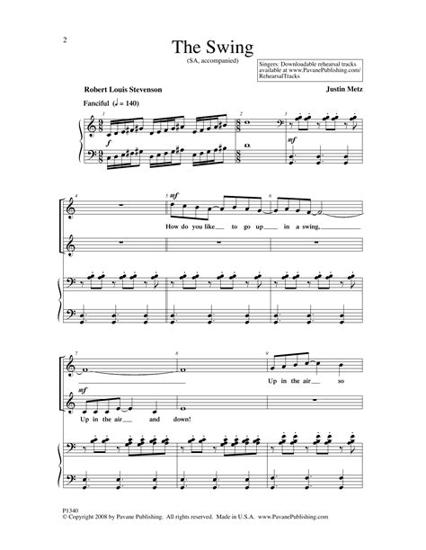 702 scores found for swing en piano. The Swing Sheet Music | Justin Metz | 2-Part Choir