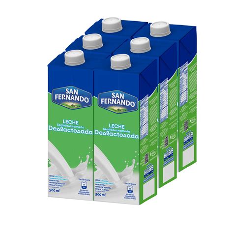 Leche San Fernando Deslactosada Tetra Pak 900 Ml 6 Und Alival Express