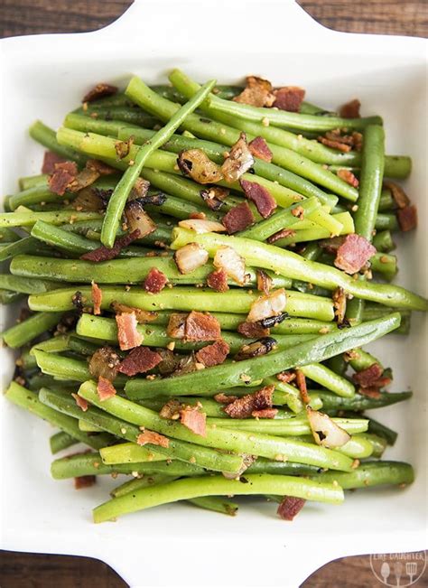 Cook these by briefly blanching, then sauté in bacon fat. Green Beans with Bacon - Like Mother, Like Daughter