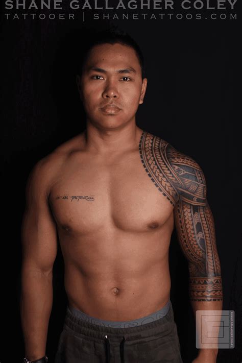 Shane Tattoos Polynesian Sleeve Tattoo Tatau