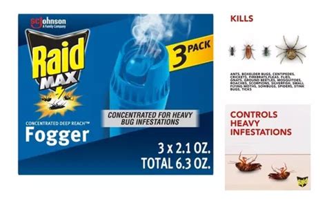 Raid Fogger Mata Cucarachas Extra Fuerte 3 Latas Nebulizador Envío gratis