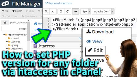 How To Set The Php Version For Any Folder Via Htaccess In Cpanel Step