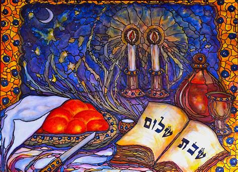 Shabbat Shalom Painting By Rae Chichilnitsky
