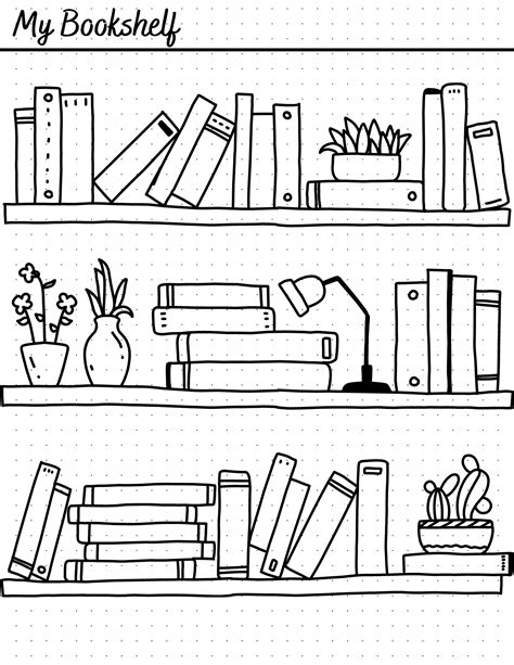 Bullet Journal Bookshelf Printable Free