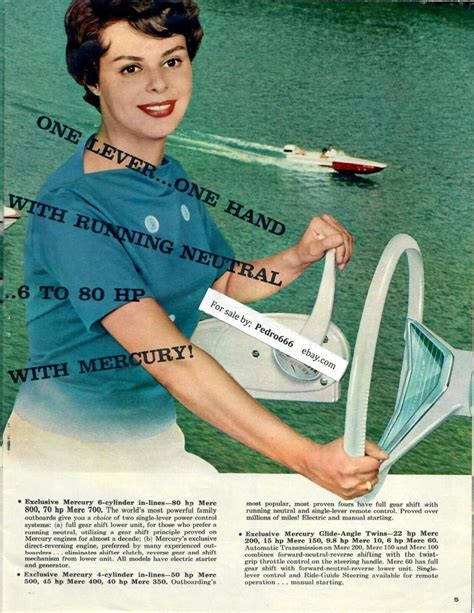 Vintage 1961 Mercury Outboard Motors Kiekhaefer Sales Brochure Access